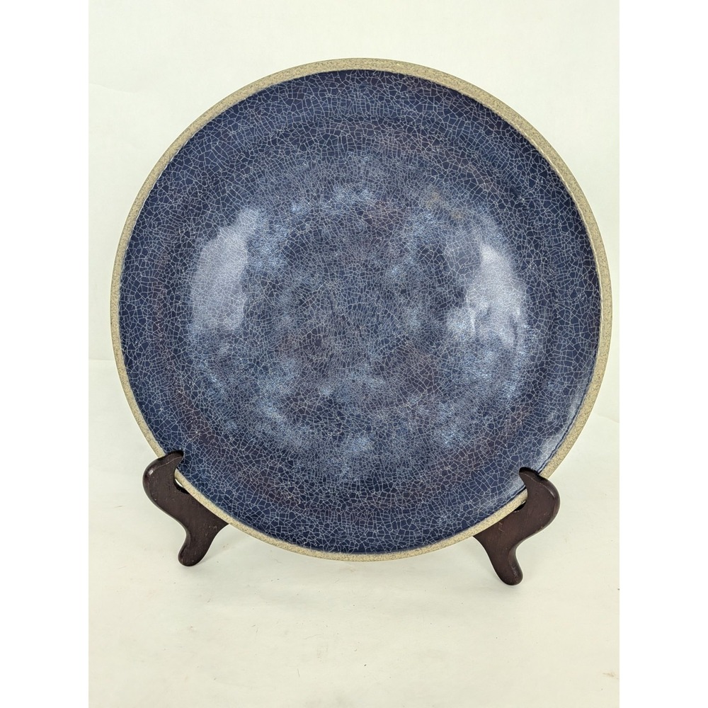 1 Williams Sonoma 11" Melamine Rustic Crackle Blue Dinner Plates